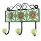 Forest Green Ceramic Floral Tile Hook Online